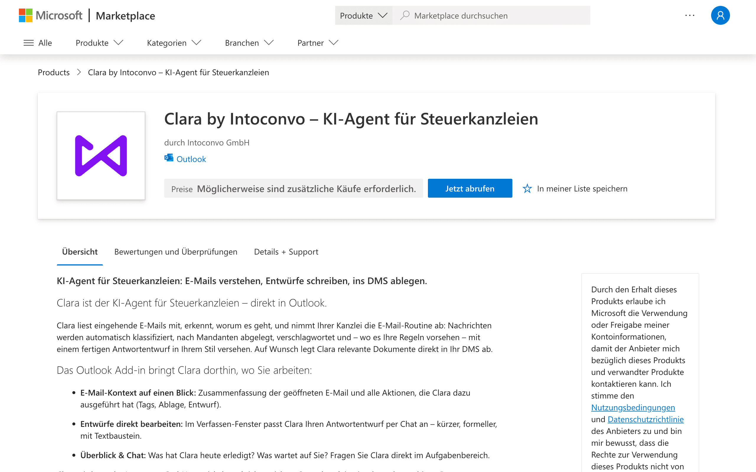 Clara by Intoconvo im Microsoft Marketplace